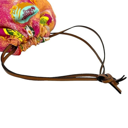 Loewe Drawstring Pouch Drawstring Ring Orange Pink Paurazibiza Excellent