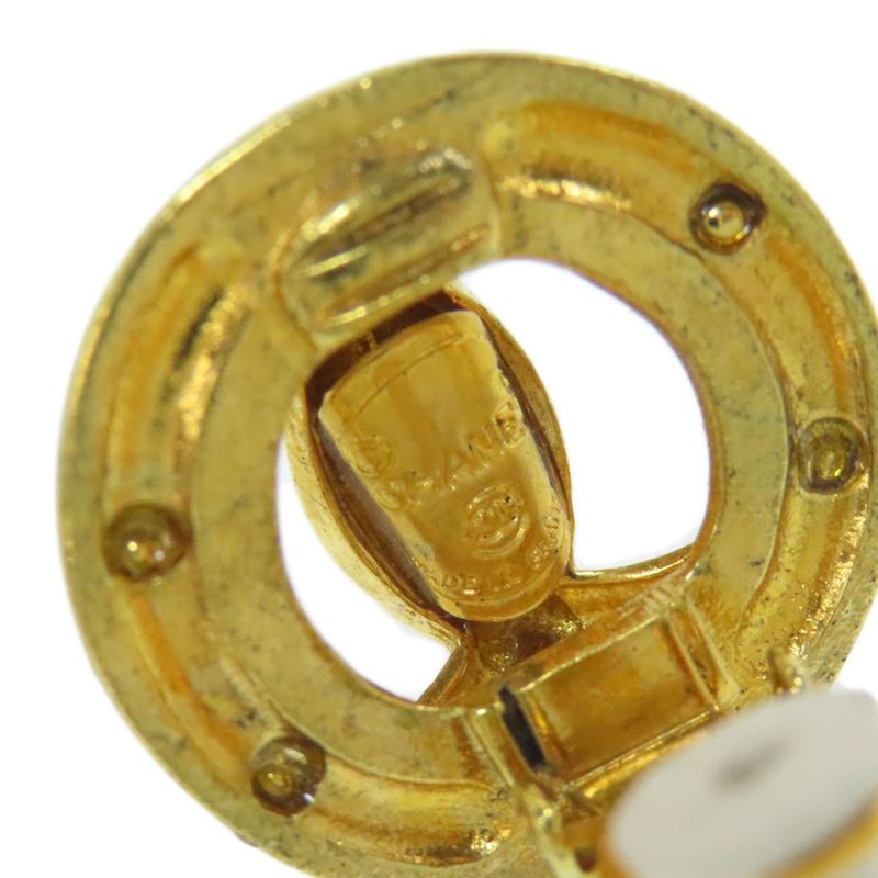 Chanel Coco Mark Earrings Metal Ladies