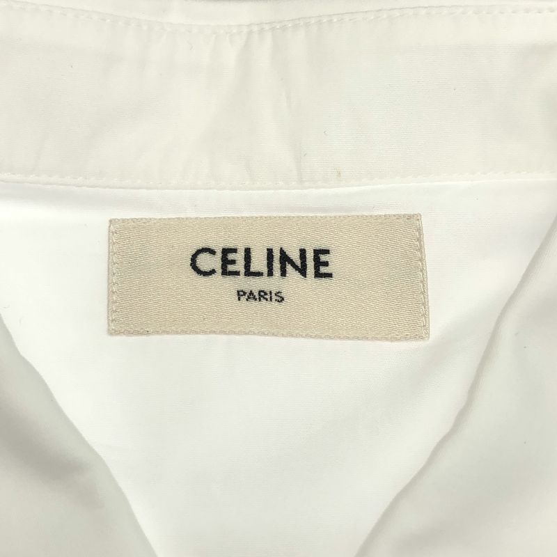 Celine - Triomphe Embroidered Cotton Shirt - 38 - White - Mens