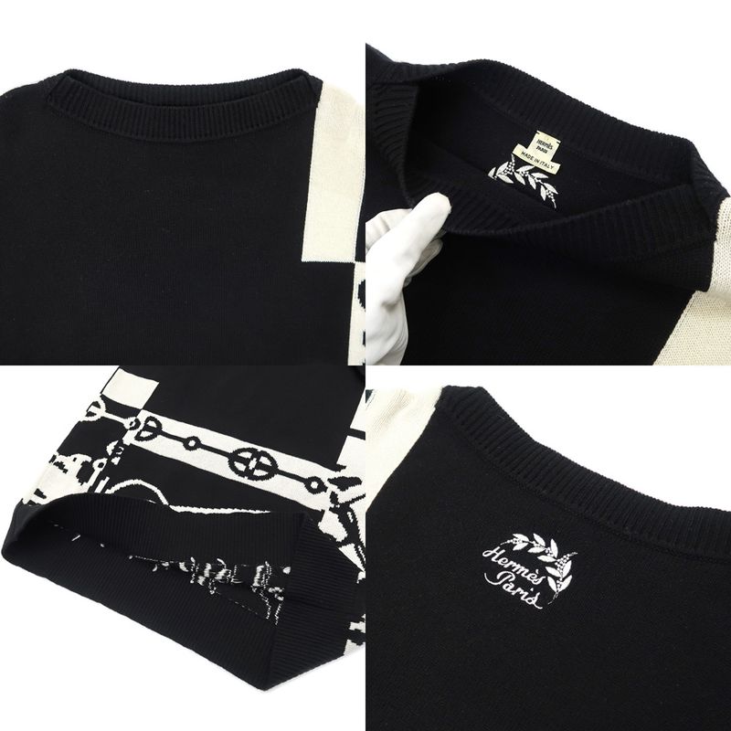Hermes Knit Dress Kraketis Chaine D'ancre 34 BK 2e2506d2 Women's