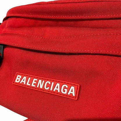 Balenciaga 770881 Red Nylon Shoulder Bag Waist Bag Men's