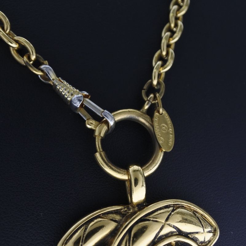Chanel Coco Mark Matelasse Gold Plated Ladies 74.0g Necklace