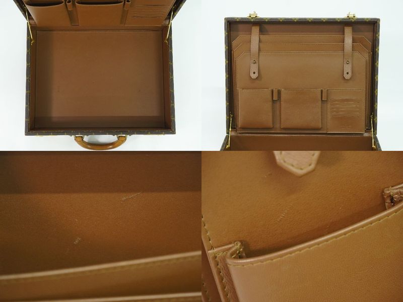 Authentic Louis Vuitton LV Crusher Monogram Attache Case Handbag Brown M53124