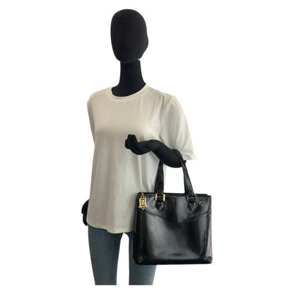 YVES Saint Laurent Yves Saint Laurent Vintage YSL Black Gold Hardware Leather