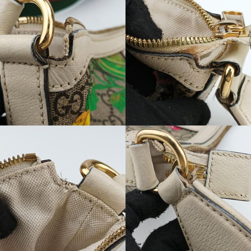 Guccigg Supreme Flora Ophidia White X Beige X Multicolor PVC Coated Canvas