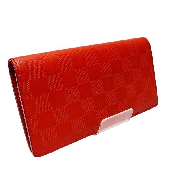Louis Vuitton Damier Infini Portefeuille Brazza N63011 Bifold Wallet Long