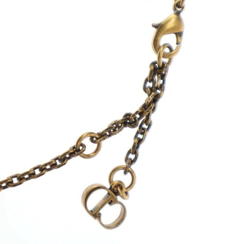 Christian Dior 17aw J'a Dior Gold Antique Metal Necklace Gold