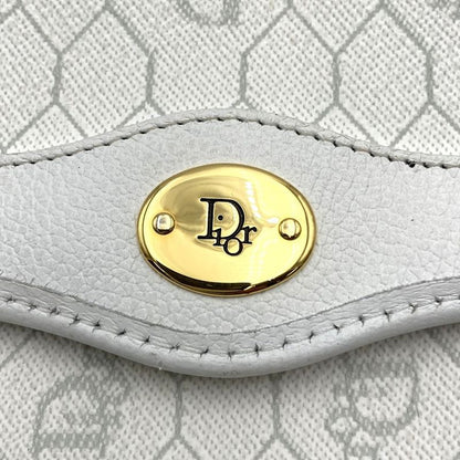 Dior Christian Dior Crossbody Honeycomb Shoulder Bag White Pvc/leather Women