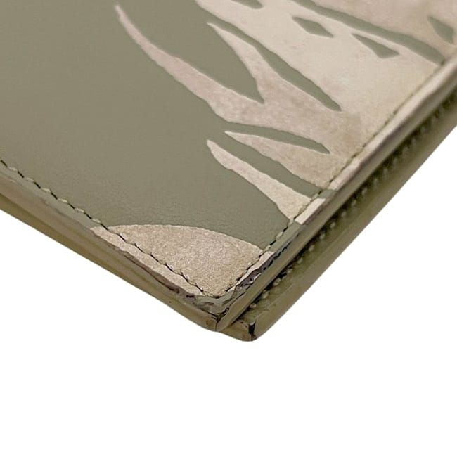 Saint Laurent Bifold Wallet Khaki Green Beige 396307 Billfold