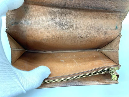 Louis Vuitton Monogram Pochette Portmonnais Cles Di Long Wallet M61725 Brown