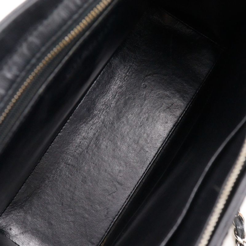 Chanel Chain Tote Matelasse Caviar Skin Black Ladies Tote Bag
