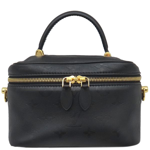 Louis Vuitton 2way Bag Ink Vanity PM Leather Black Gold Hardware Black Shoulder