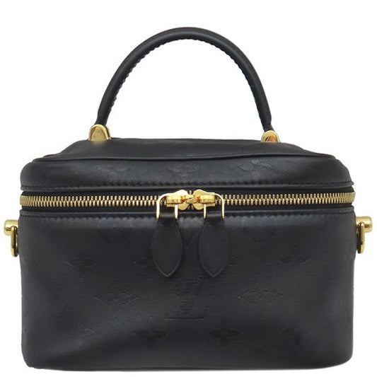 Louis Vuitton 2way Bag Ink Vanity PM Leather Black Gold Hardware Black Shoulder