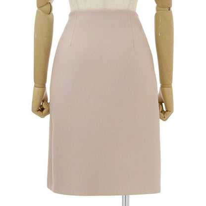 Prada 2020item Stretch Wool Knee Length Wrap Skirt 36 Women's Beige Pink