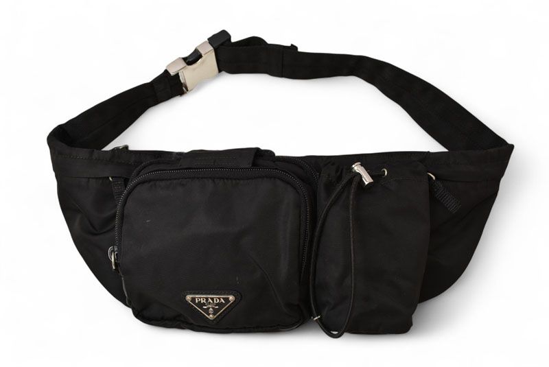 Prada Waist Bag Waist Pouch Body Bag Prada Nylon NERO Black Va0056 Men Women