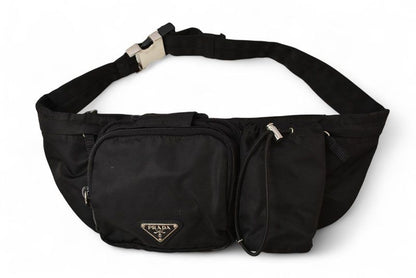 Prada Waist Bag Waist Pouch Body Bag Prada Nylon NERO Black Va0056 Men Women