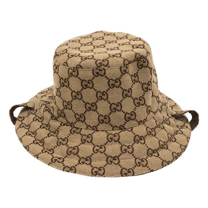 Gucci - 626917 GG Canvas And Nylon Reversible Bucket Hat - Unisex - Beige Brown