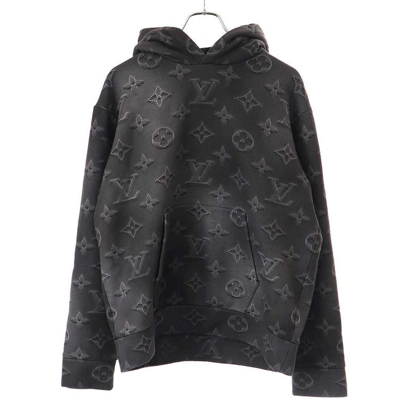 Louis Vuitton 21ss 3dmonogram Pullover Sweatshirt Hoodie Ihn Hky24w Black M