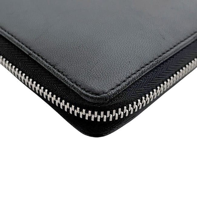 Loewe Round Zipper Long Wallet Black Anagram 133.87l92