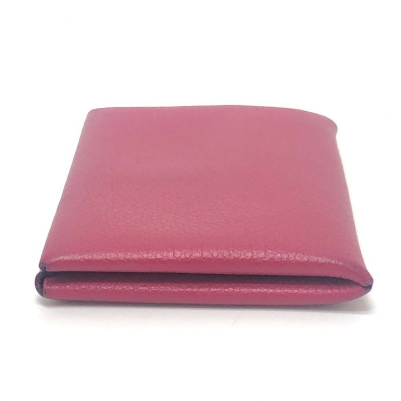 Hermes Coin Case Calvi Evercolor Rose Pink