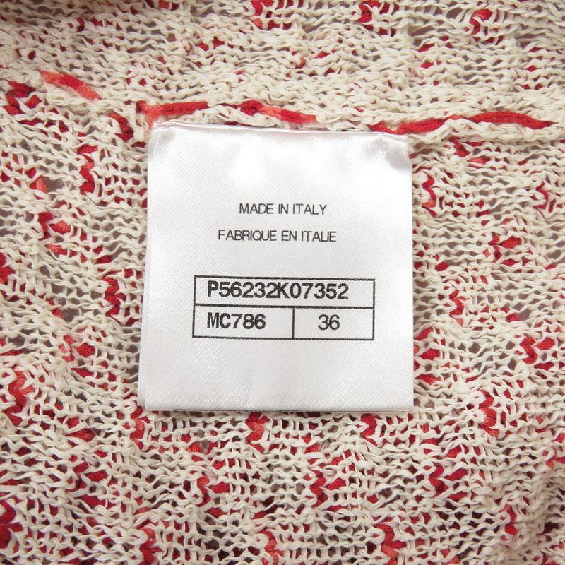 Chanel Cruise Line Knit V-neck P56232k07352 Silk/cotton Red 1430 Chanel