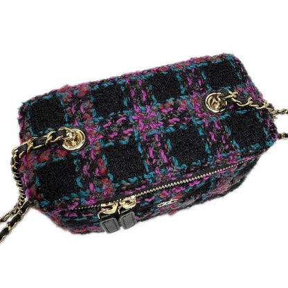 Chanel Tweed Classic Vanity Chain Shoulder Multicolor