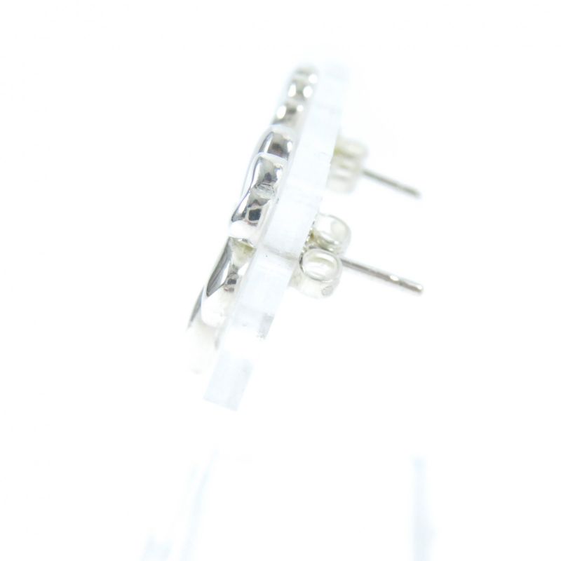 CHANEL Clover Back Logo Accessory Earrings (for Both Ears) Sv925 Silver Weight