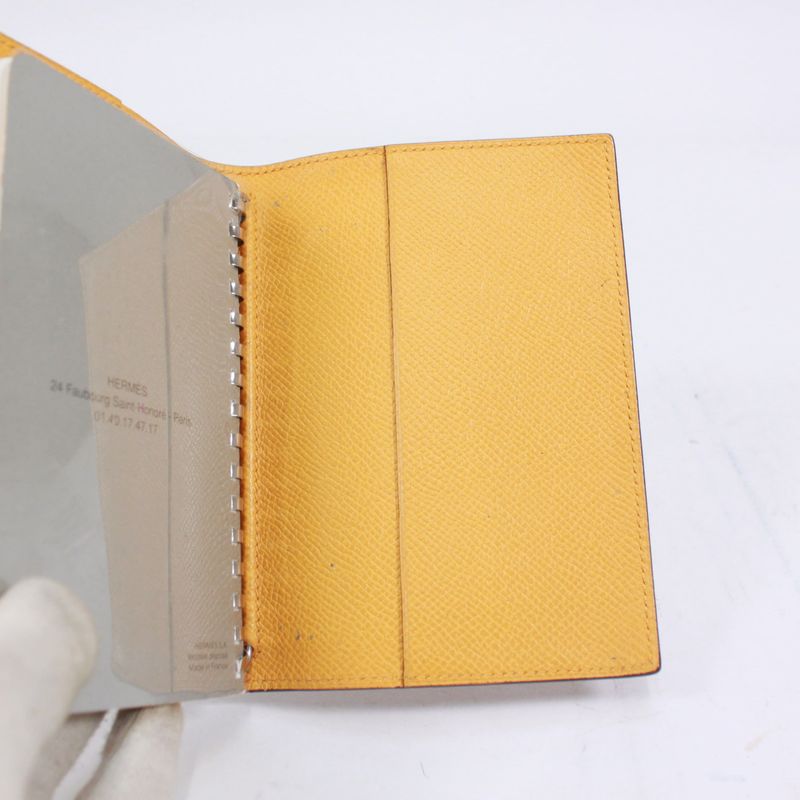 Hermes Agenda GM Leather Yellow And Brown Wallets And Accessories Silver