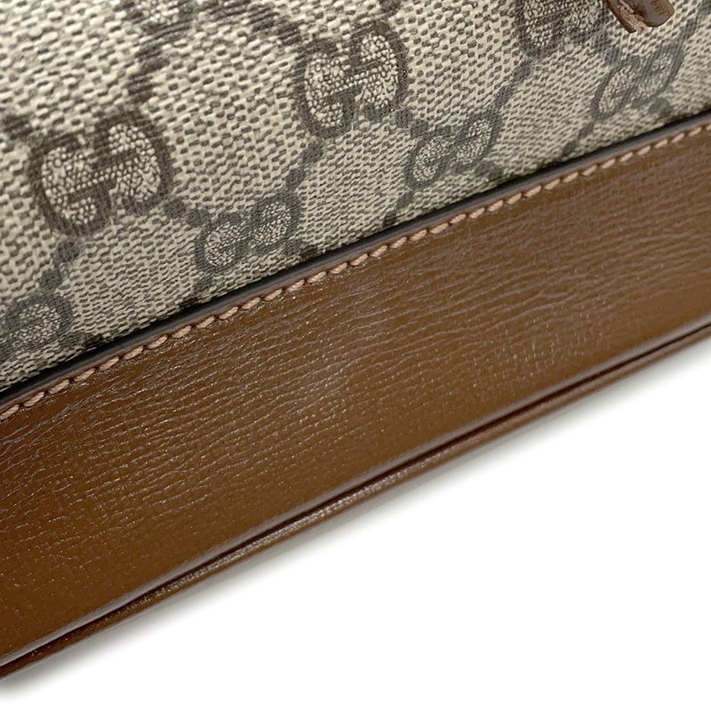 Gucci Interlocking GG Supreme Backpack Beige Brown