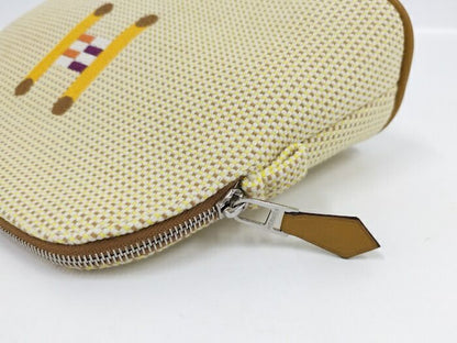 Hermes Bolide Pouch 20 Mini Pochette Crazy H Limited Edition Canvas Natural