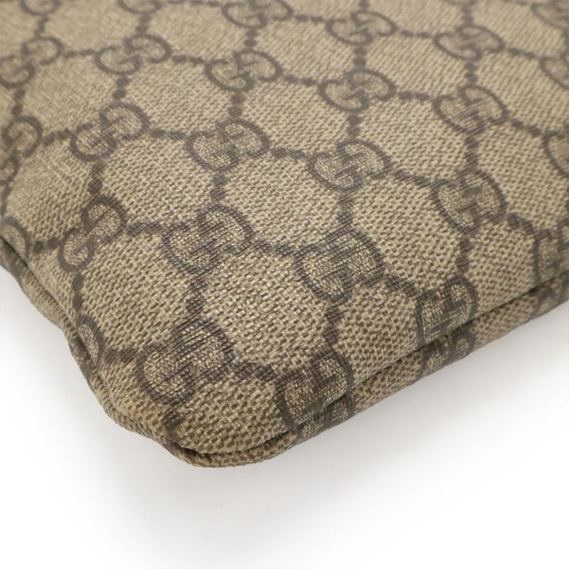 Gucci GG Supreme Shoulder Bag Crossbody Depth None PVC Leather Beige Dark Brown