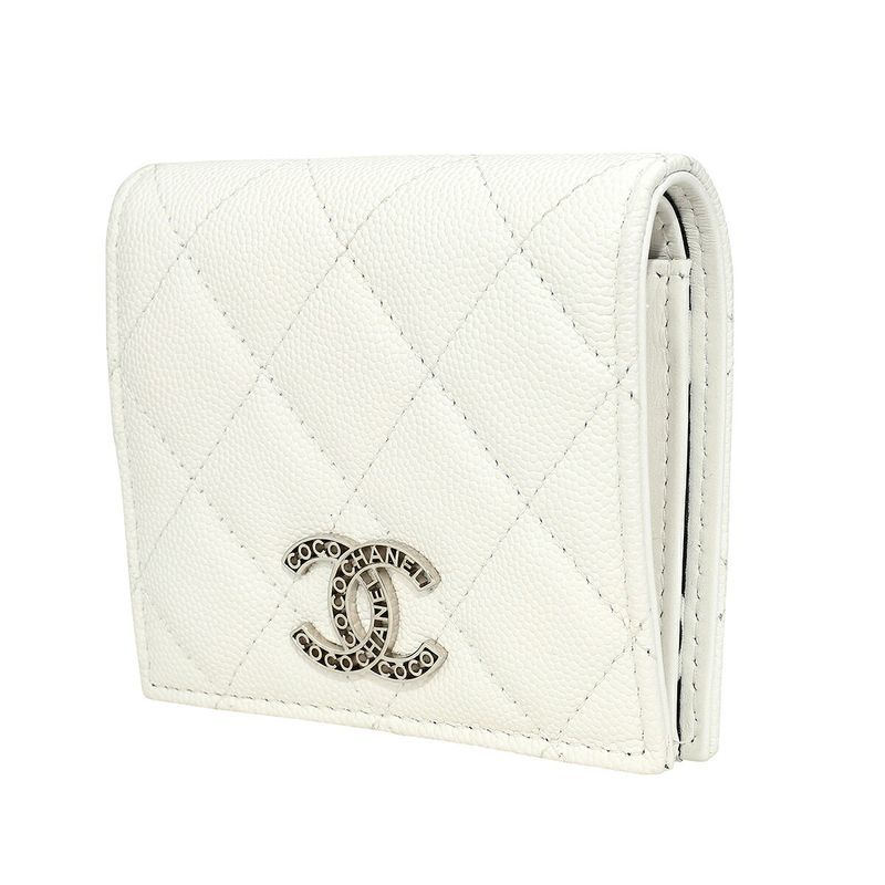 Chanel Bifold Wallet Small FLAP Wallet White
