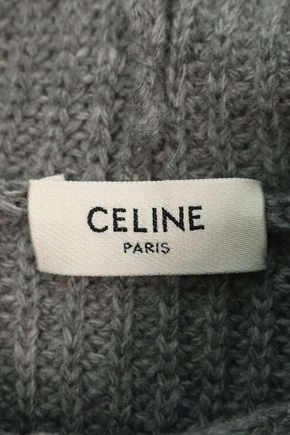 Celine 25SS Ry09m0r26 Logo Patch Knit Hoodie Men's XS