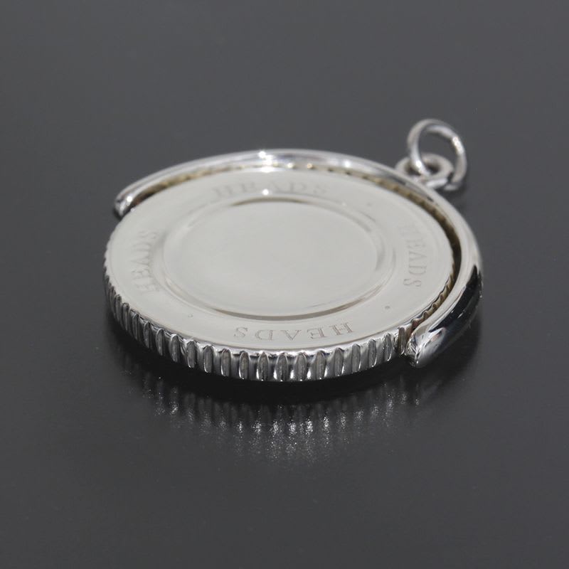 Tiffany & Co Coin Edge Pendant Top AG 925 Silver E1741