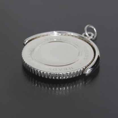 Tiffany & Co Coin Edge Pendant Top AG 925 Silver E1741