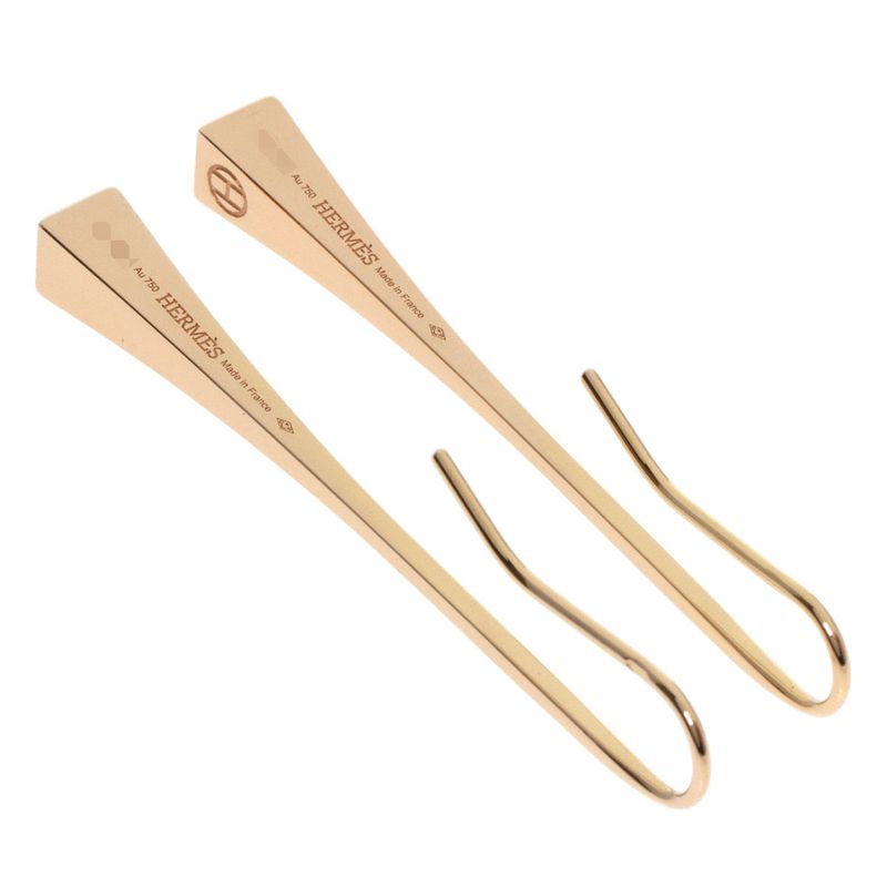 Hermes Clous De Forge Earrings 18K Pink Gold Ladies