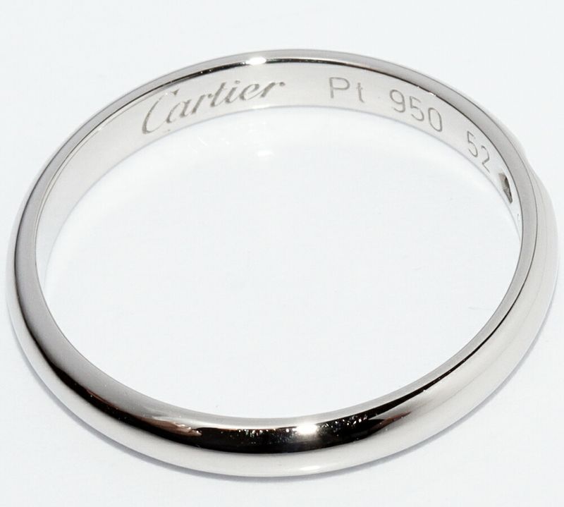 Cartier Ring Pt950 Diamond 1P (001ct) Classic Wedding Ring 1895 Wedding Ring