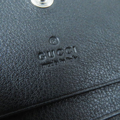 Gucci 466492 GG Marmont Patent Leather Bifold / Compact Wallet Black With Box