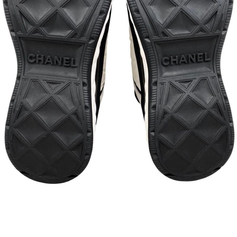 Chanel Sneakers Coco Mark G39982 Y56536 K5850 38 Size Fabric Suede Black White