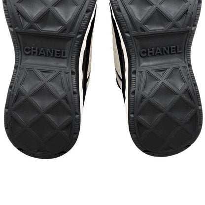Chanel Sneakers Coco Mark G39982 Y56536 K5850 38 Size Fabric Suede Black White