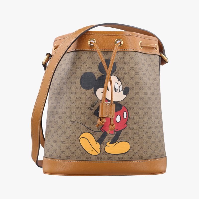 Gucci Micro Gg/small Bucket Bag Multicolor PVC Coated Canvas 602691 I031391325