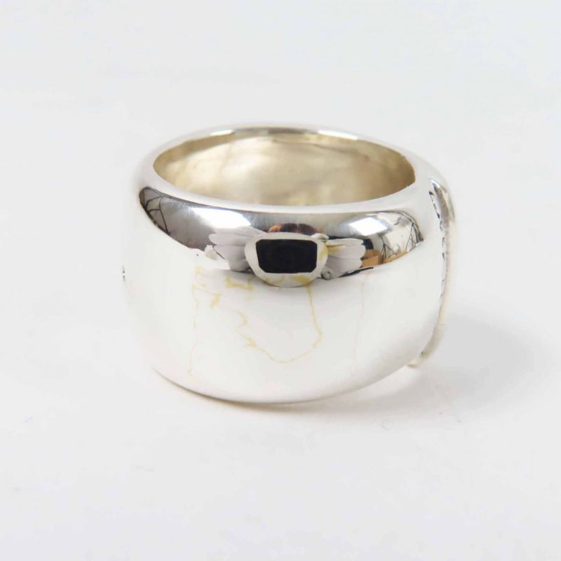 CHANEL Large Logo Ring / Ring Accessories Sv925 Silver Size 11 Weight 19.5g