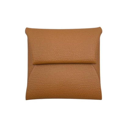 Hermes Coin Case Bastia B Engraved Epson Gold Brown Silver Hardware Hermes