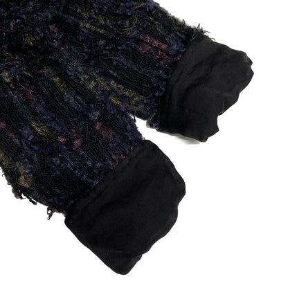 Chanel Coat Size 38 M Women's P27752 Black X Red X Multi Long Sleeves/ Collarles