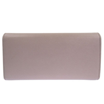 Celine Large Flap Wallet Leather Gray Long Wallet 0123 Celine