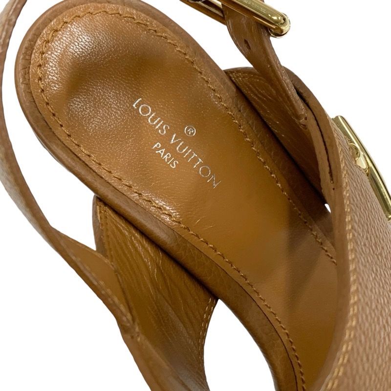 Louis Vuitton Horizon Line Sandals Shoes Leather Brown Lvhardware