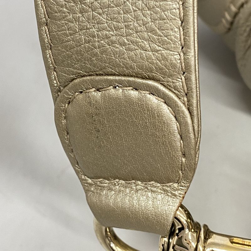 Gucci Shoulder Bag Bamboo New Jackie 246907 Leather Gold Chien Pan Gold