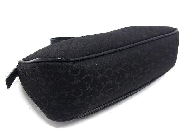 Celine C Macadam Canvas And Leather Handbag Mini Bag Ladies Black