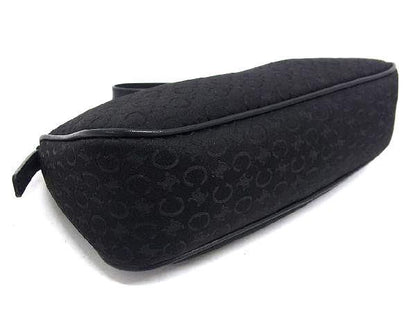 Celine C Macadam Canvas And Leather Handbag Mini Bag Ladies Black