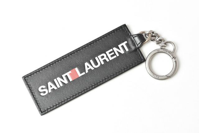 Saint Laurent Key Ring Key Holder YSL Saint Laurent Logo Black 469317